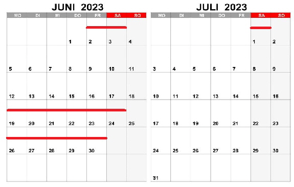 Kalender Juni Juli2023