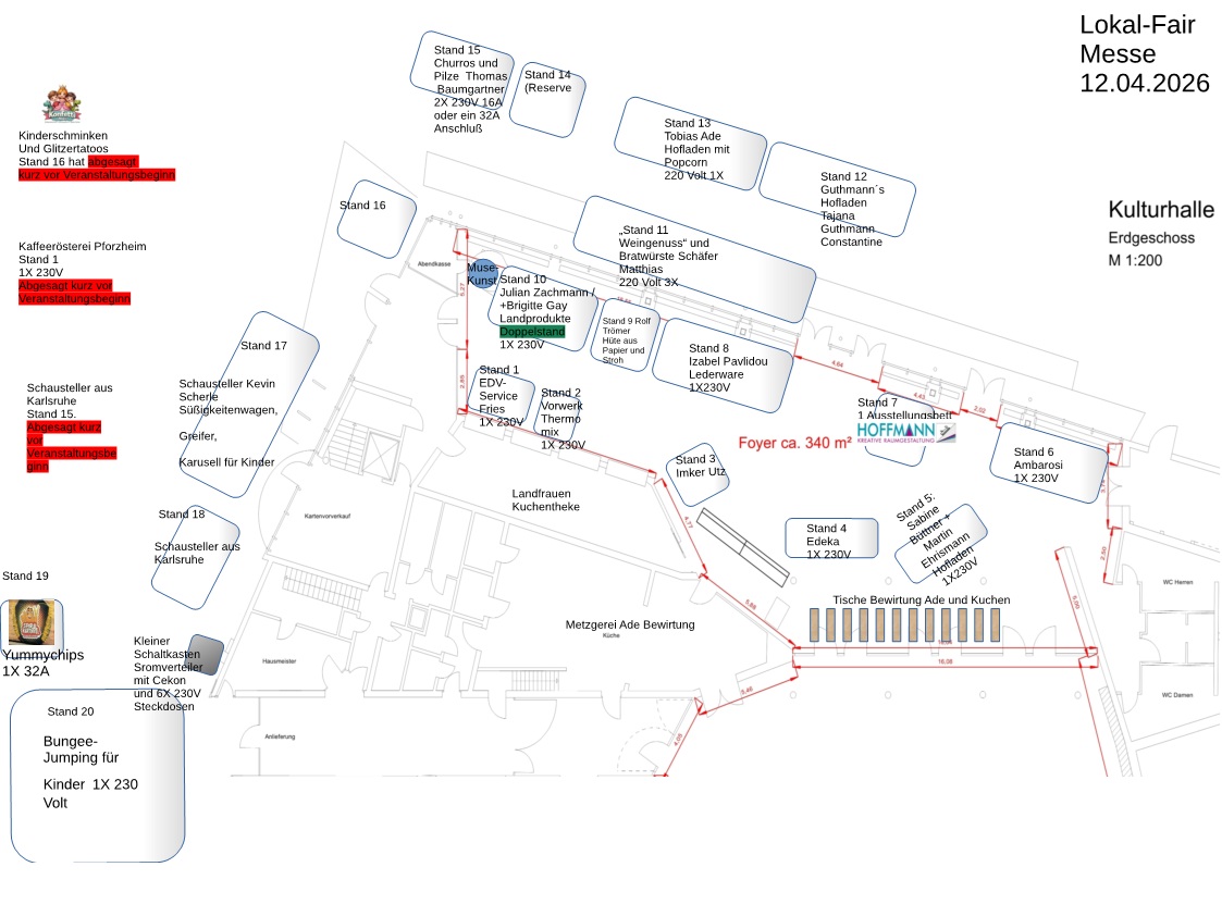 Kulturhalle Foyer St�nde Lokal Fair 2026- Mit St�nde wie sie dann standen am 120426